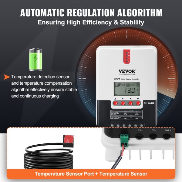 Regolatore Di Carica Solare MPPT T20 20A 12V/24V, Display LCD, PWM Integrato, Max PV 48V Per Impianti Fotovoltaici