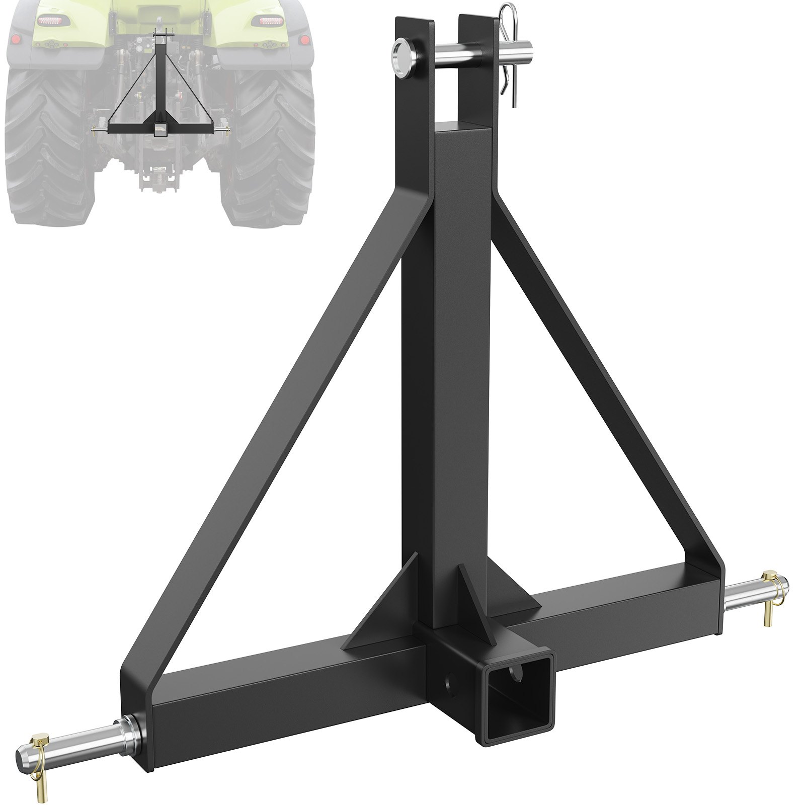 VEVOR 3 Point Hitch Receiver, 3 Point 2" Receiver Trailer Hitch Category 1 Tractor Manual