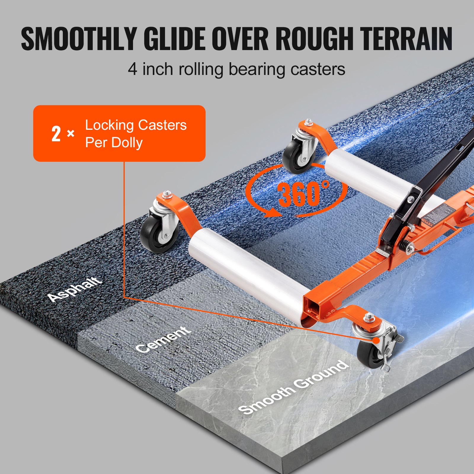 VEVOR Wheel Dolly, 1 Piece Wheel Dolly Car Skate Manual - Image 4