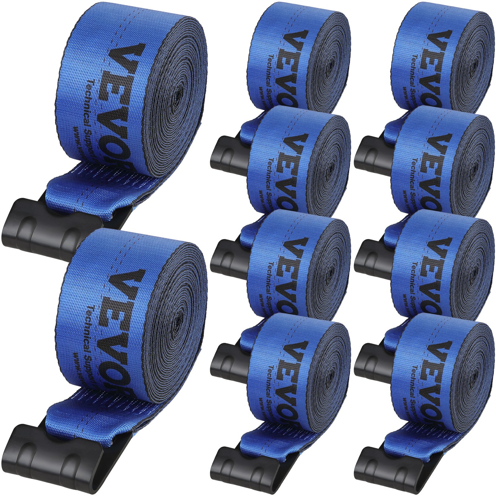VEVOR Winch Straps, 4" x 30', 6000, lbs Load Capacity Blue (10 Pack) Manual