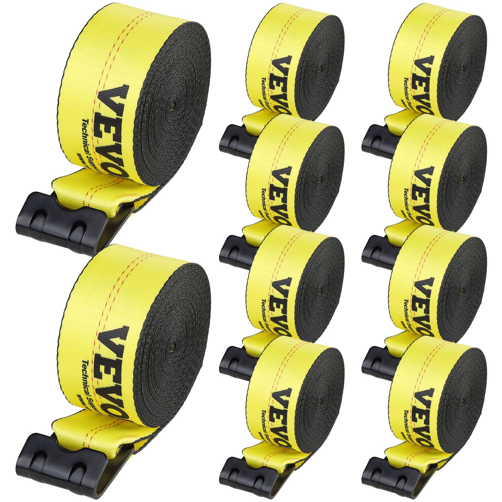 VEVOR Winch Straps, 4" x 40', 6000, lbs Load Capacity Yellow (10 Pack) Manual