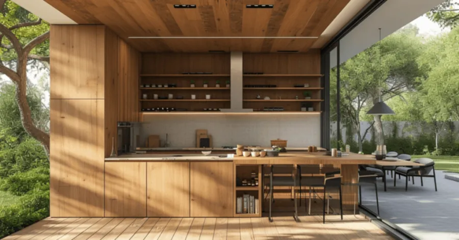 Outdoor kitchen cabinets