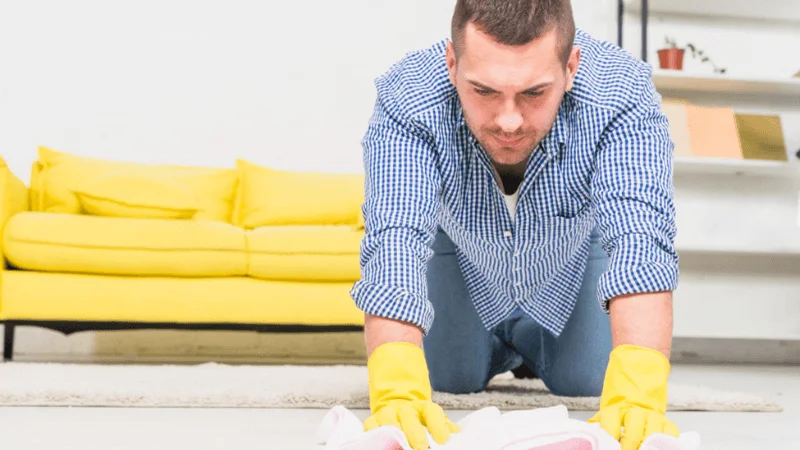 How to handle stains on an outdoor rug