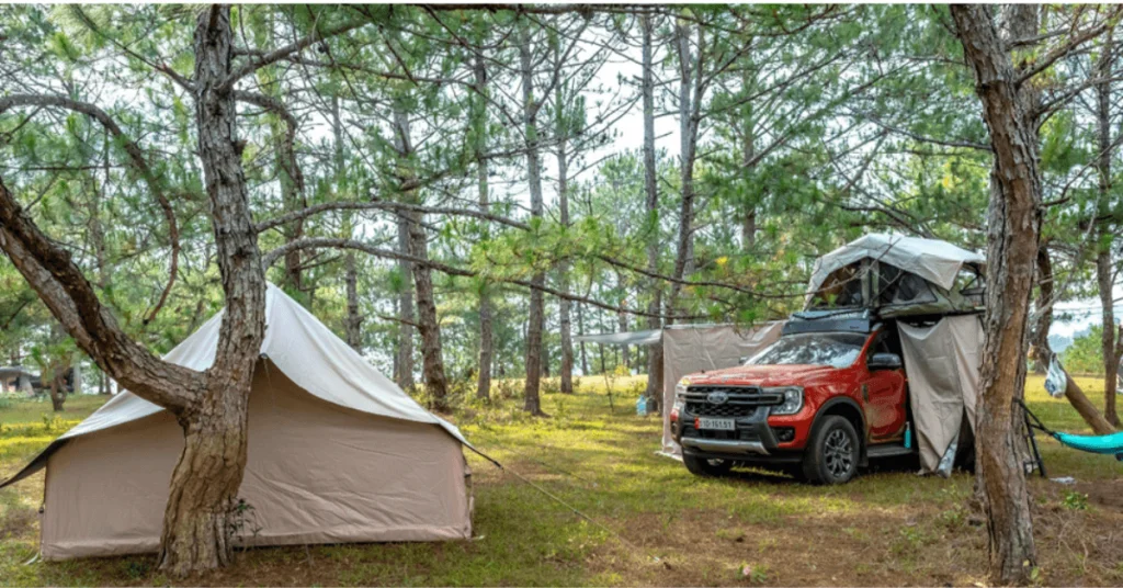 Inflatable tents for camping