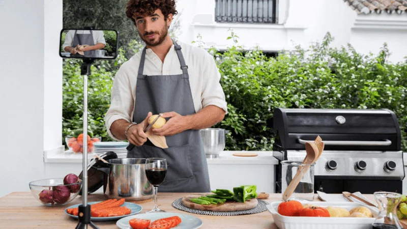 tools and materials for an outdoor kitchen