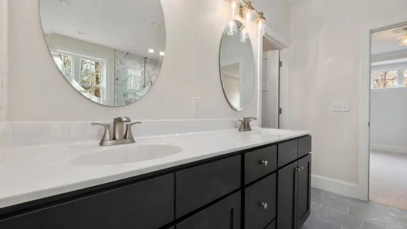 textured glass mirror vanities