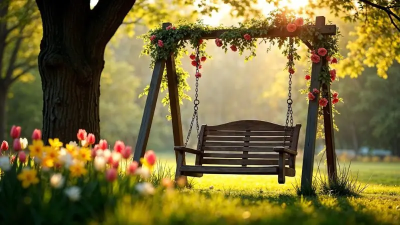 style and decor for patio swing