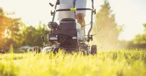 How does a lawn sweeper work