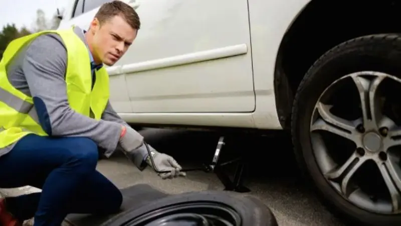 Lower a car after repair