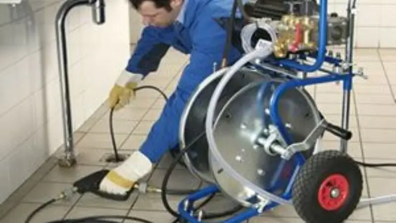 Inspection of clogged sewer line