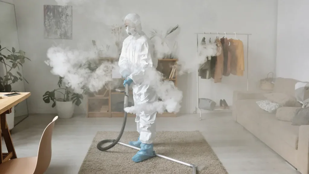 Professional cleaning the indoors