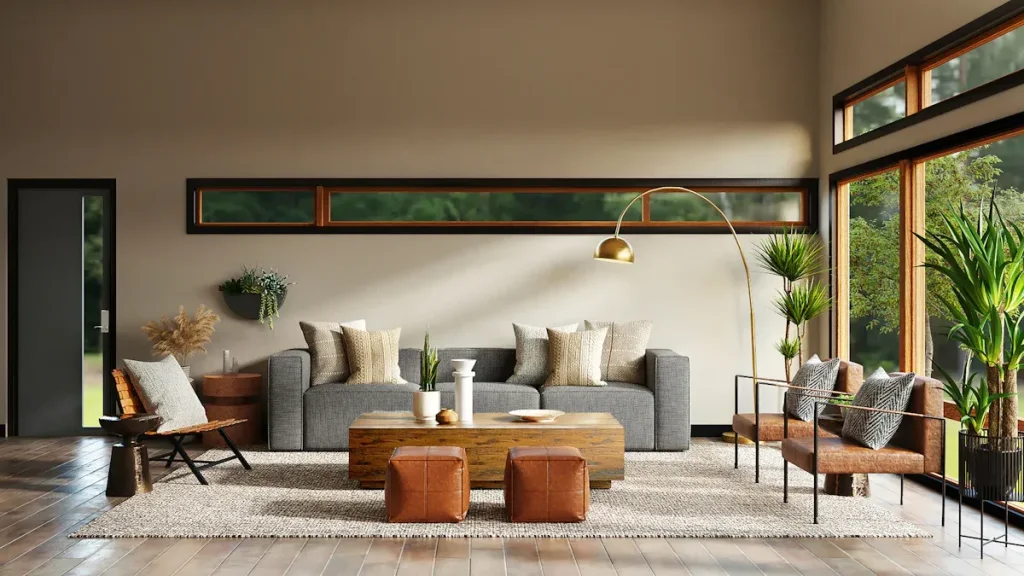 Image of a new, renovated living room