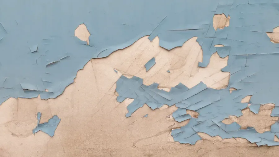 paint bubbling off the walls