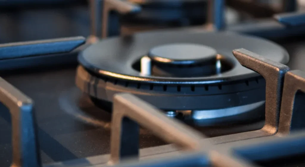 A close up shot of a gas stove