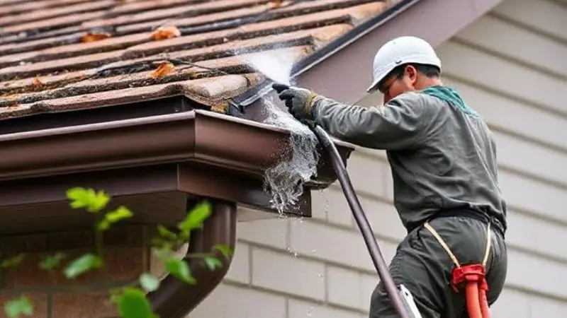 Safely clean the gutters