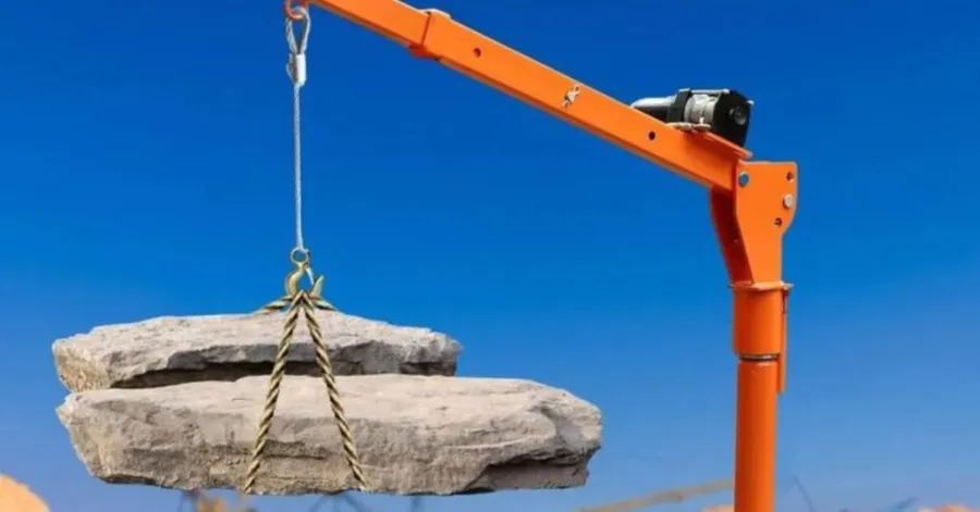 pickup truck crane with electric winch