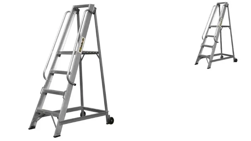 Safety with an aluminum ladder