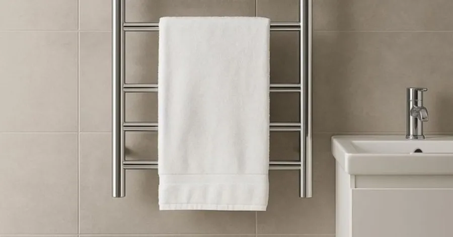 towel warmer in a bathroom