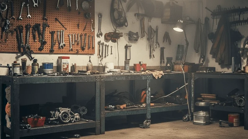 perfect location to keep your motorcycle lift stand