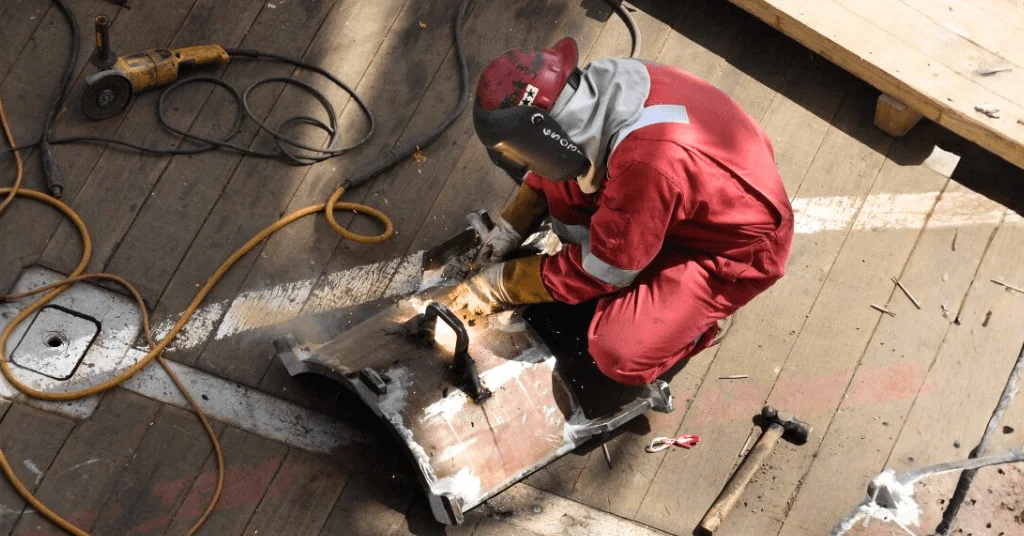 welder welding in a workshop