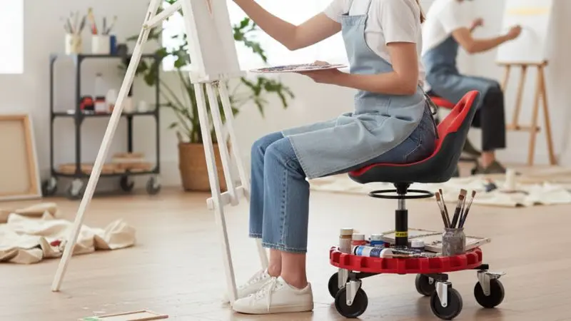 Where to Buy Shop Stools With Wheels