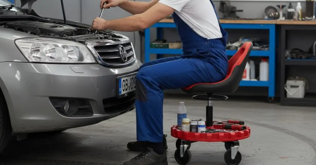 adjustable height shop stool