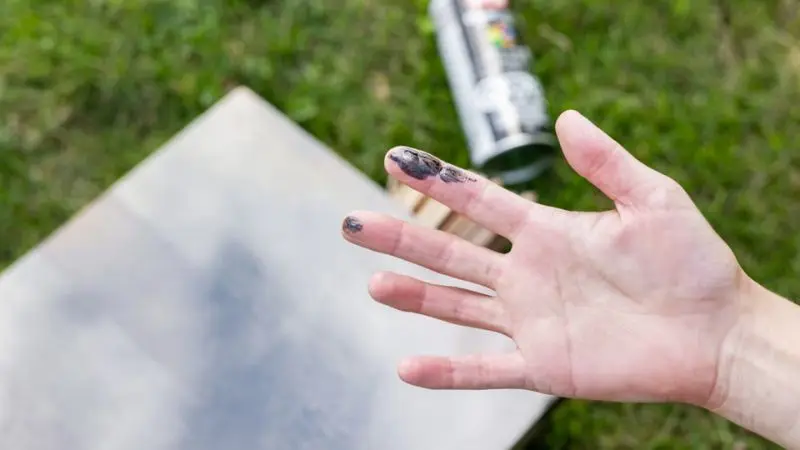 why spray paint sticks to skin