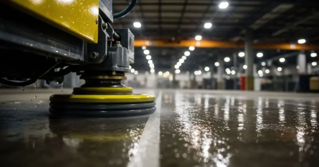 cleaning concrete garage floor