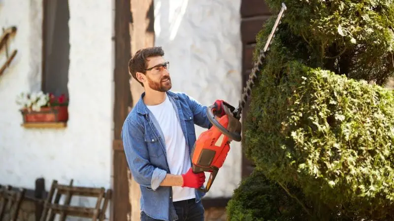 How to use a hedge trimmer