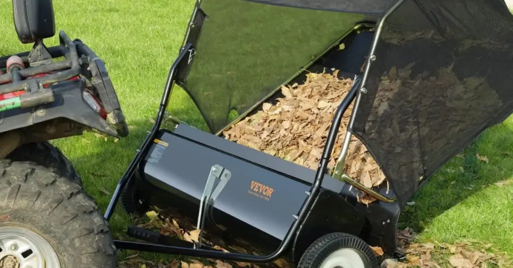 lawn sweeper vs bagger for leaves​