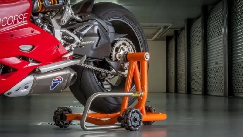 A motorcycle stand for keeping a motorcycle
