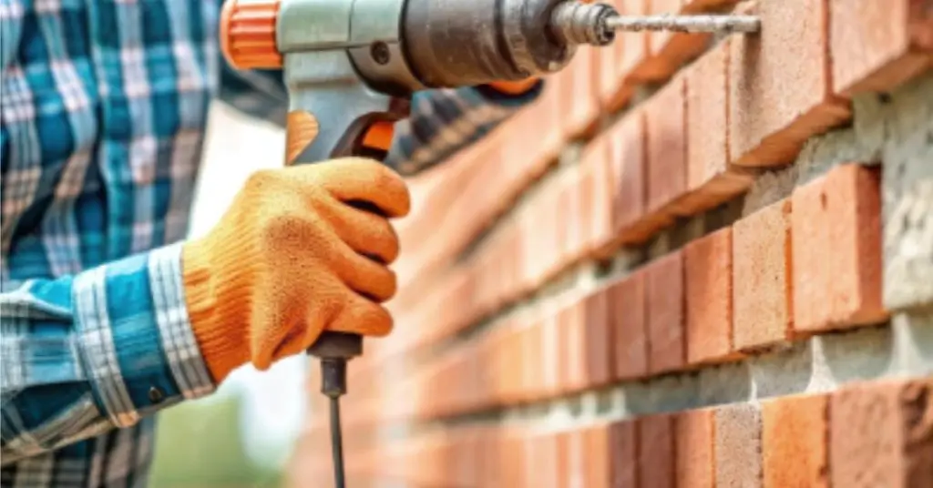 how to drill into brick