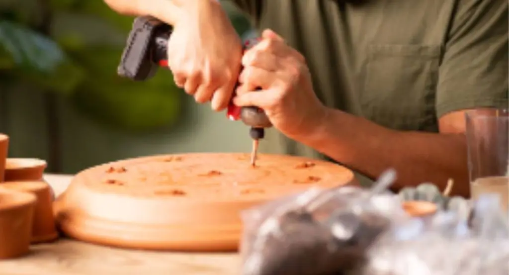 how to drill a hole in a ceramic pot