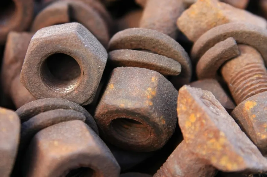 Rusted nuts and bolts