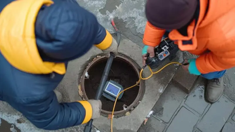 pipe inspection camera with a big screen
