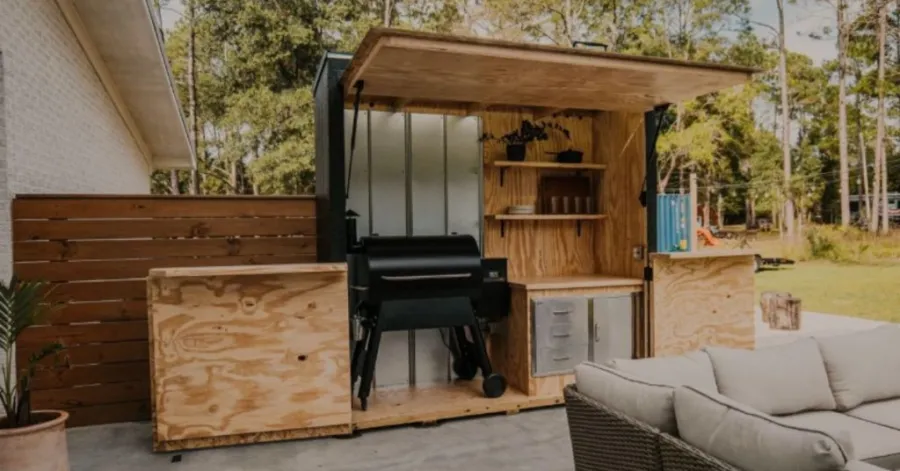 outdoor grill storage