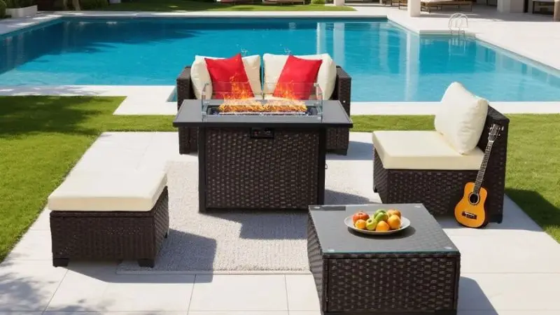 Arranging patio furniture sets