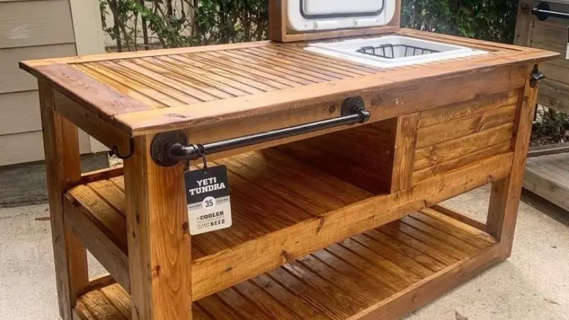 Cooler for outdoor bar