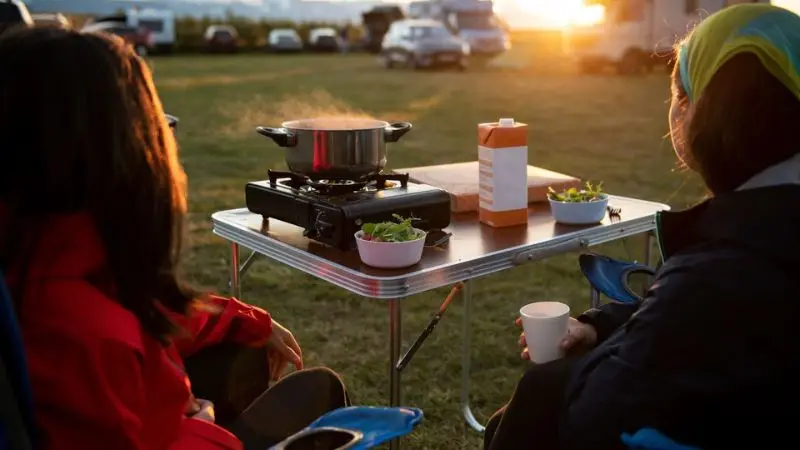 portable BBQ grill table