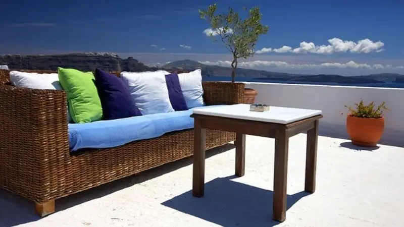 Outdoor Wicker Sofa
