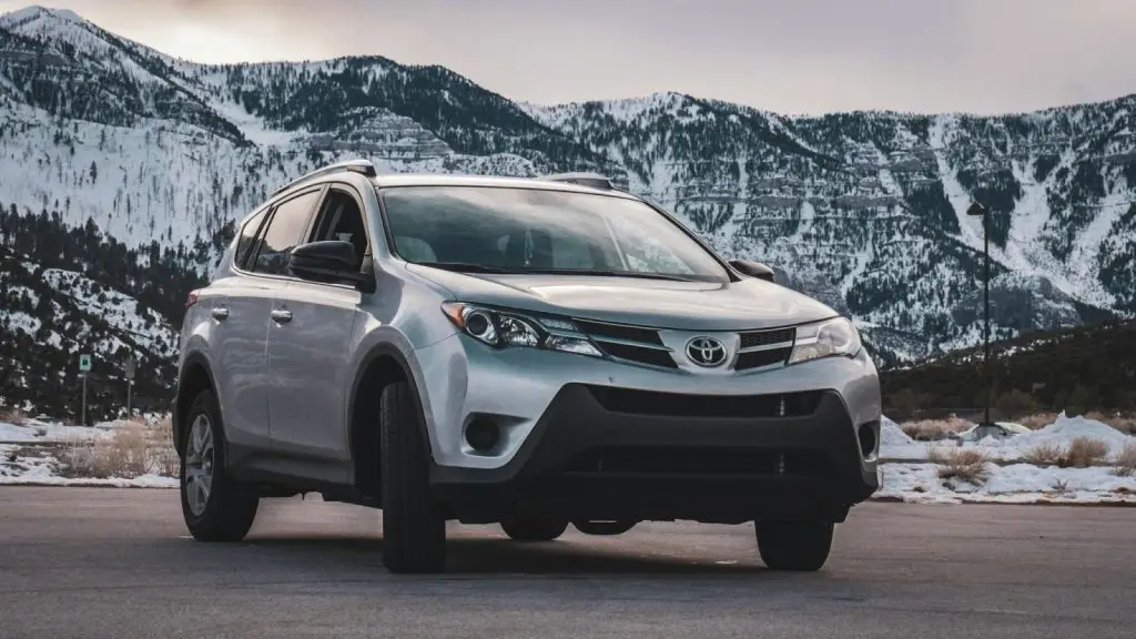 modern car in winter