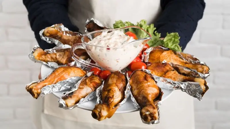 BBQ chicken foil pockets