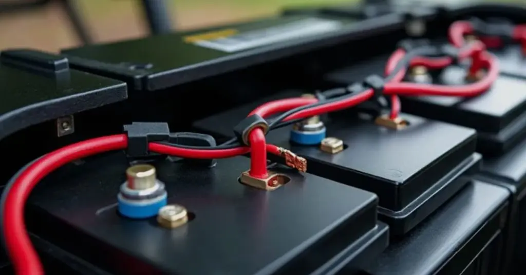 how to connect golf cart batteries