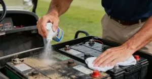 cleaning golf cart batteries
