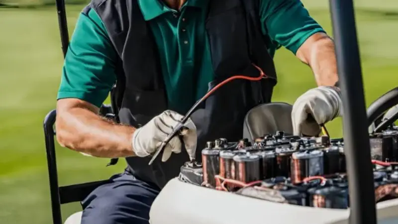 How often to clean golf cart batteries