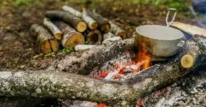 Preparing wood for outdoor cooking