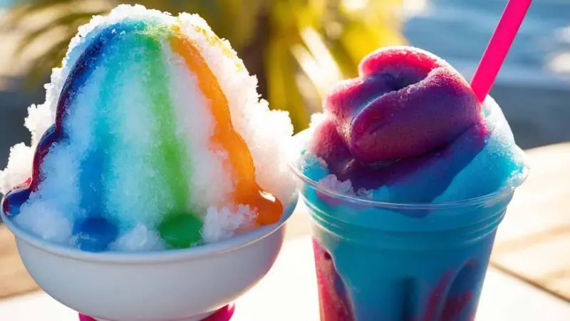 difference between cone syrup and slushy mix