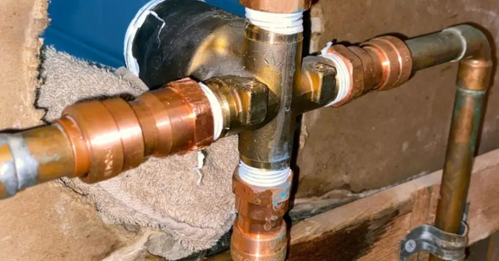 plumbing, copper pipes, and fittings
