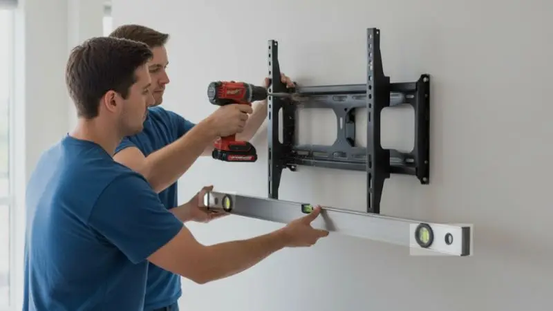 guide on mounting a TV wall without drilling