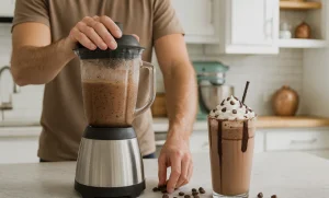 cum să prepari băuturi de cafea congelate într-un blender